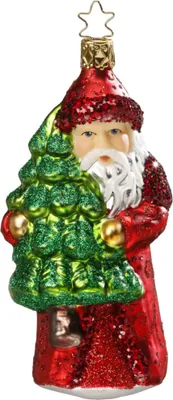 Produktbild von Auf dem Heimweg 13 cm - Inge-Glas 10026S010 Hier kommt Santa! - Christbaumschmuck Glas mundgeblasen