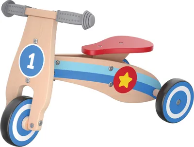 Produktbild von PLAYTIVE Rutschrad Holz Lauflernrad Dreirad Aktiv-Spielzeug ab 1 Jahr