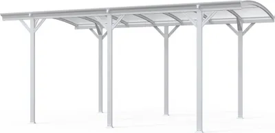 Produktbild von HOME DELUXE - Design Carport - FALO, Weiß - Maße: 505 x 300 x 226 / 240 cm - inkl. Montagematerial I Autoüberdachung Garage Unterstand