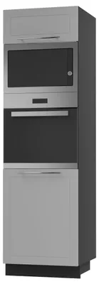 Produktbild von Backofenschrank Kvantum Q-D14/RU/60/207 mit Klappe 60cm Korpus- & Frontfarbe wählbar,dust grey matt,schwarz