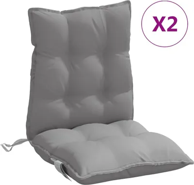 Produktbild von Niedriglehner-Auflagen 2 Stk. Grau Oxford-Gewebe