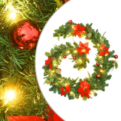 Productafbeelding van Kerstslinger met LED-lampjes 2,7 m PVC groen