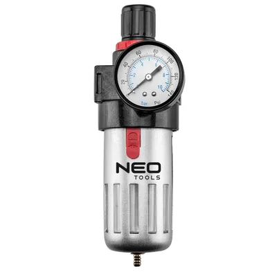 Produktbild von NEO TOOLS Entwässerungsfilter mit Druckminderer, Kupplung 1/2, Filterfeinheit > 20 µm, max. Arbeitsdruck 12 bar, max. Durchsatzleistung 2.600 l/min