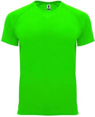 Produktbild von Roly Sport CA0407 | Bahrain T-Shirt mit Raglan-Ärmeln - Farbe: Fluor Green 222 - Größe: XL
