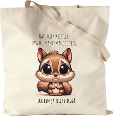 Produktbild von Ich bin ja nicht blöd Eichhörnchen Jutebeutel Sarkasmus Witzig Geschenk