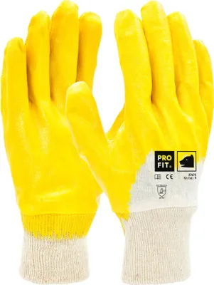 Produktbild von PRO FIT Nitril-Handschuh 12 Paar – Arbeitshandschuhe, Mechaniker-Handschuh, Schutzhandschuhe, Gartenhandschuhe ¾ beschichtet, Montagehandschuhe, Gr.8