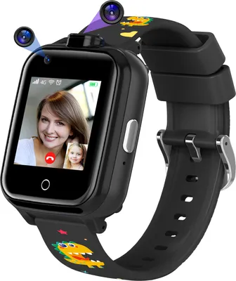 Obrázek produktu pro 4G chytré hodinky pro děti s videohovorem, dětské chytré hodinky s GPS, chytré hodinky pro děti, volání SOS, školní režim, hry, budík, dárky pro dívky, chlapce, černé
