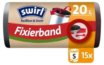 Produktbild von Swirl Müllbeutel Reißfest & Dicht 4695 schwarz 15 St.