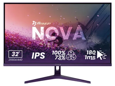 Zdjęcie produktu dla Arozzi Nova 32″, 80 cm (31.5"), 2560 x 1440 px, Quad HD, LED, 1 ms, Fioletowy