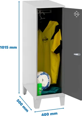 Produktbild von Simonrack Spind SIMONLOCKER DISM weiß, anthrazit 8425437121715, 1 Schließfach 40,0 x 50,0 x 101,5 cm