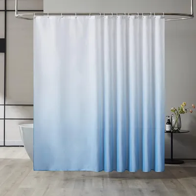 Produktbild von Furlinic Duschvorhang Überlänge Antibakteriell Wasserdicht Weiß 240x200cm 16 Haken