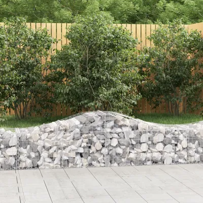 Produktbild von "Rabatt" Gabionen mit Hochbogen 10 Stk. - Stabile Konstruktion - 200x50x40/60 cm Verzinktes Eisen - Beete CC7260