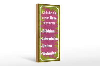 Produktbild von Holzschild Spruch 10x27cm habe alle meine Sinne beisammen