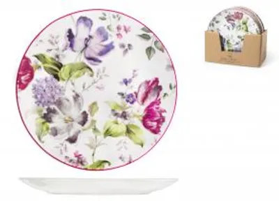 Obrázok produktu pre Sada 12 plochých tanierov Madam, porcelán, priemer 27 cm