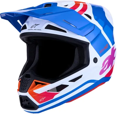 Produktbild von Alpinestars S-M7 Core Motocross Helm, weiß/blau/orange, L (59/60)