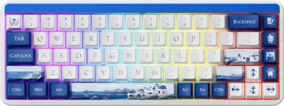 Produktbild von AKKO JIN01 Mechanische Gaming-Tastatur Aluminiumgehäuse(Santorini ,40gf Linear Switch)