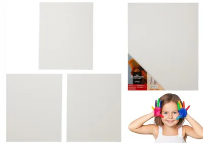 Image de Van Bleiswijck Lot de 3 Toiles Peinture 24x30 cm MDF