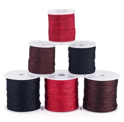 Produktbild von Nylon-Kordel für die Schmuckherstellung, 6 Rollen, geflochten