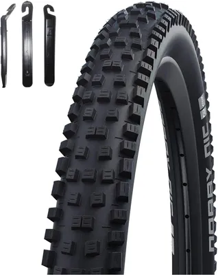 Immagine prodotto di 1 x pneumatico pieghevole Schwalbe Nobby Nic Performance MTB E-50 nero 62-584 (27,5 x 2,40) incl. leva per pneumatici