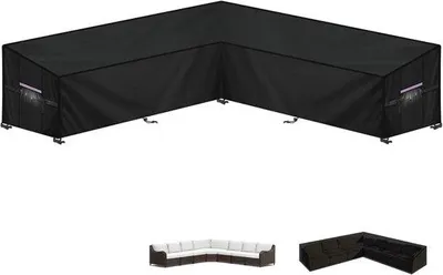 Image de Mobilier de jardin imperméable pour banquette d'angle, résistant, avec aération