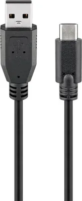 Produktbild von GOOBAY USB 2.0 Hi-Speed Anschlusskabel C/A 55467 0,5m schwarz