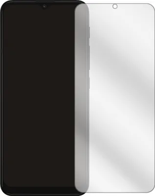 A clear, professional product shot of a smartphone screen protector next to a smartphone.