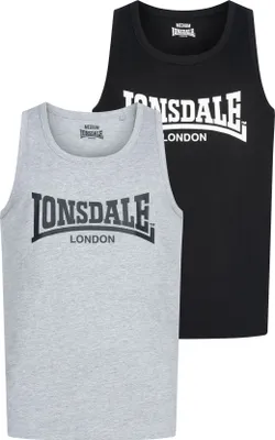Produktbild von Lonsdale Averham ärmelloses T-shirt 2 Einheiten Schwarz,Grau S Mann Schwarz,Grau S