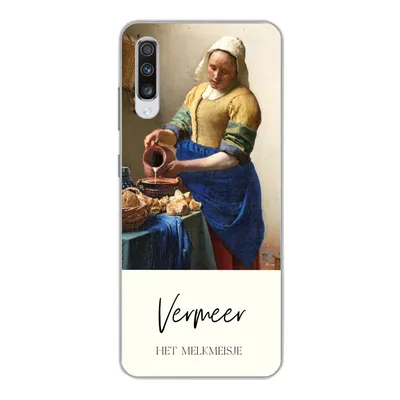 Produktbild von MuchoWow® Handyhülle Schutzhülle Hülle für Samsung Galaxy A70 Kunst - Milchmädchen - Vermeer Silikon Softcase Handy Hülle - Schutzhaube