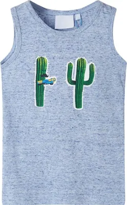 Produktbild von Kinder-Tanktop Blau Melange 128