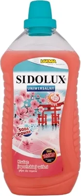 A bottle of Sidolux Universal-Waschmittel Kirschblüte (Cherry Blossom) cleaning liquid.