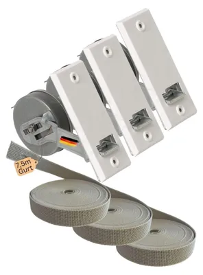 Imagen del producto de Sistema de elevación para persianas enrollables, modelo de 7 metros de cinta – para enrollables, color blanco