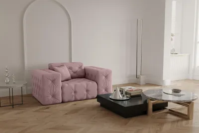Produktbild von Sessel Designersessel CHANTAL in Stoff Opera Velvet Pink