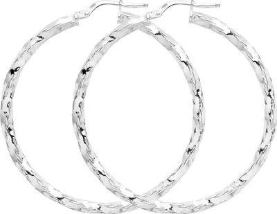 Produktbild von 925 Sterling Silber Damen - Paar Creolen - 40mm; TRS37245MM40