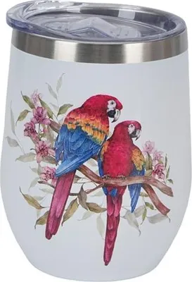 Immagine prodotto di Tazza termica, Uccelli - Pappagalli scarlatti 330 ml