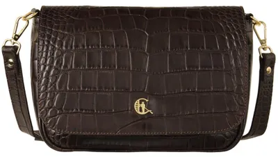 Produktbild von Damen Handtasche Umhängetasche aus Naturleder Braun 28 cm Modell can6960