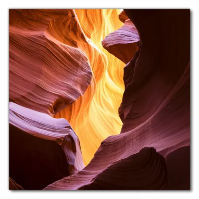 Produktbild von Wallario selbstklebende Möbelfolie/ Tischdecke für Innen und Außen, Größe: 50 x 50 cm - Schlucht aus Sandstein in Arizona  Antelope Canyon