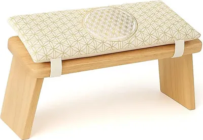 Productafbeelding van Meditatiebankkussen Witte Levensbloem Met Vulling - 46x16x3 Cm