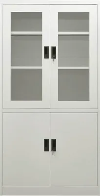 Obrázek produktu pro vidaXL Kancelářská skříň světle šedá 90x40x180 cm ocelová