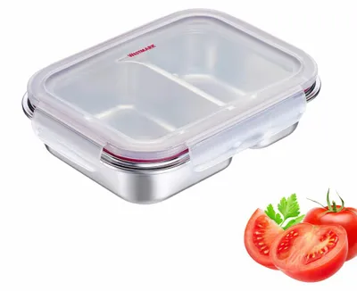 Immagine prodotto di Westmark Edelstahl Lunch Box / Frischhaltedose, geteilt, 450 + 280 ml, 23722270