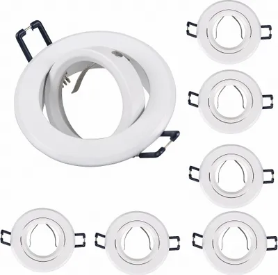 Produktbild von 6x Einbaurahmen MR16 SET 68mm inkl MR16 12V Fassung 16302-3