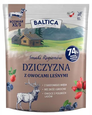 Immagine prodotto di BALTICA SMAKI REGIONÓW Caccia con frutti di bosco XS, S 1 kg
