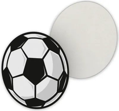 Produktbild von itenga 40x Bierdeckel Fußball schwarz weiss Untersetzer 10,7cm