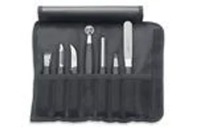 Obrázok produktu pre F. DICK Garnierset mit Rolltasche 7-teilig Sparschäler Palette Fruchtausstecher