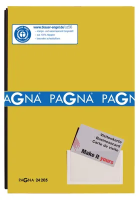 Produktbild von Pagna Unterschriftsmappe gelb, 20-teilig, mit Color-Einband und dehnbarem Rücken