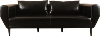 Produktbild von Schwarzes Ledersofa Wohnzimmer Designer Ledercouchen Sitzmöbel