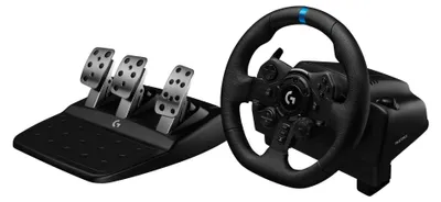 Produktbild von Logitech G G923, Lenkrad + Pedale, PC, PlayStation 4, PlayStation 5, D-Pad, Analog / Digital, 900°, Kabelgebunden