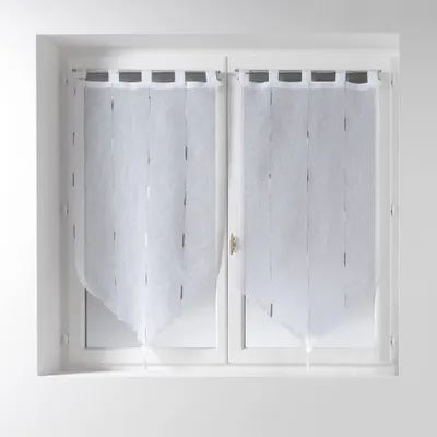 Chenille-Vorhangpaar mit Quasten, 2 x 90 x 120 cm, Grau