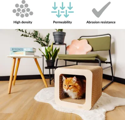 Produktbild von Creative Pets Katzen Kratzbrett - Kratzpappe verstärkt mit Sperrholz - Kratzbaum