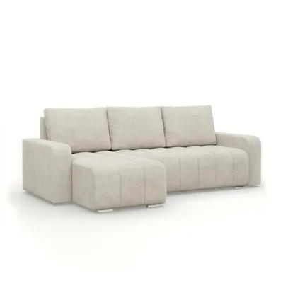 Produktbild von ABRIELLE - Ecksofa mit Schlaffunktion, Bettkastem, Komfort und Still, beige
