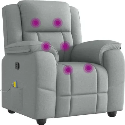 Produktbild von vidaXL Massagesessel Hellgrau Stoff